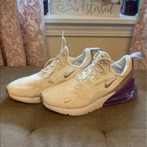 Nike Air Max 270 cream/purple sz 8.5